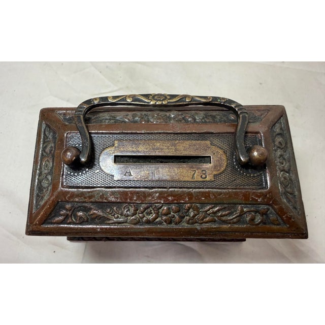 Rare 19th Century Antique Cast Iron State Savings Bank St Paul Minn Still Bank For Sale - Image 9 of 12