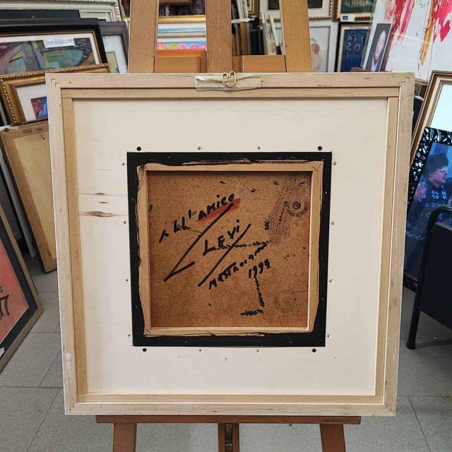 After Umberto Mastroianni, Composition, 1993, Oil Painting on Cardboard, Framed For Sale - Image 7 of 12