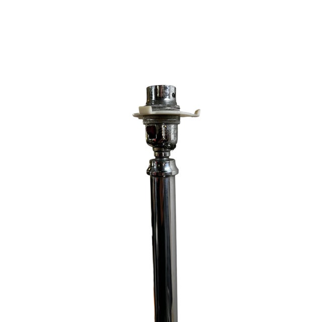 Art Deco Mirrored Chrome and Burgendy Drinks Table and Floor Lamp, 1930, Set of 2 For Sale - Image 10 of 14