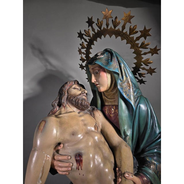 19th Century Sculpture The Pieta, 1800s For Sale - Image 17 of 18