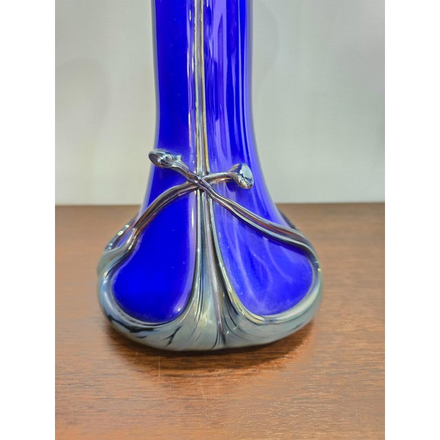 Cobalt Blue Blown Glass Vase from Silice Création Biot, 1995 For Sale - Image 3 of 18