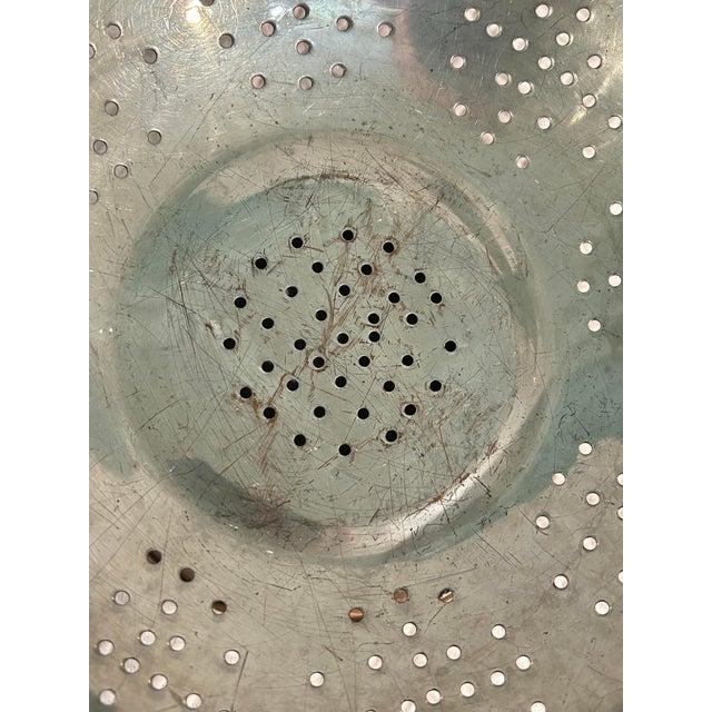 Vintage French Style Footed Copper Colander With Brass Handles – European Farmhouse Kitchen Decor For Sale - Image 9 of 11