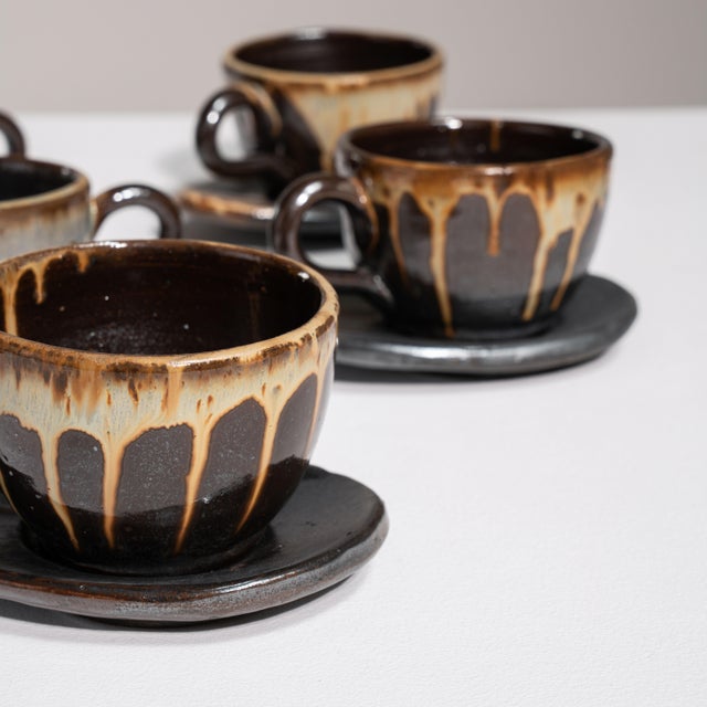 1970s Belgium Chocolate Ceramic Serving Piece For Sale - Image 10 of 15