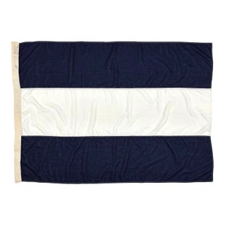 Large Vintage Sewn Nautical Signal Flag For Sale