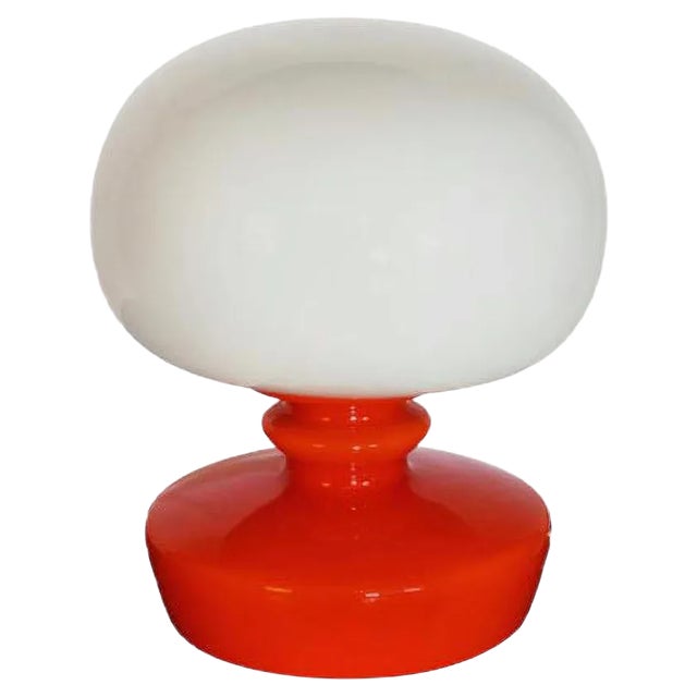 Mid-Century Glass Table Lamp, 1970s For Sale