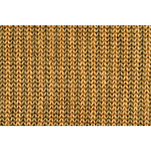 Transitional Part & Parcel Goods Jute Braid Rug, 5'x8', Mustard and Olive Stripe For Sale - Image 3 of 5