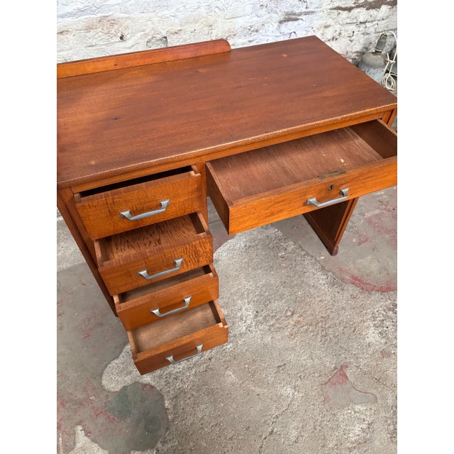 Vintage administrative office Original metal handles in its juice it presents some traces of the past on the plateau I...