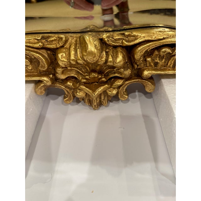 Large Gilded Asian Style Mirror With Birds For Sale In Philadelphia - Image 6 of 8