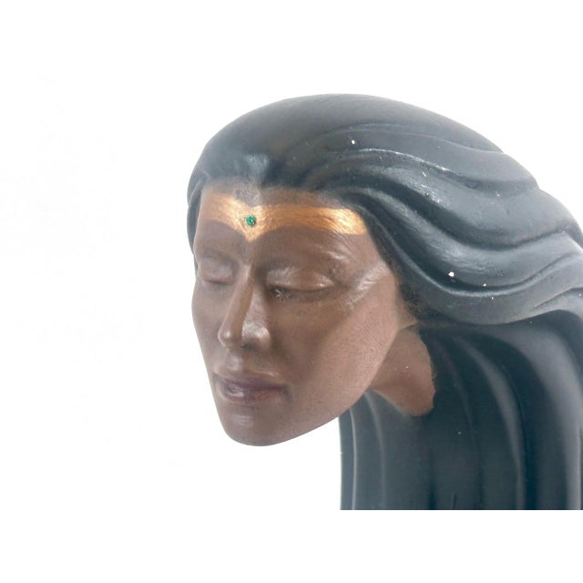 Vintage Ceramic Woman of the Wind Figure from Sittre, 1980s For Sale - Image 6 of 13