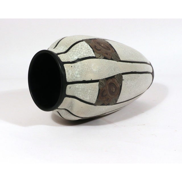 Charles Catteau for Boch Frères Keramis Art Deco Stoneware Vase, Décor d.767 Circa 1923 For Sale - Image 9 of 12