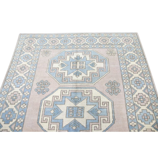 1960s Vintage Turkish Oushak Rug 5'10" x 7'9" For Sale - Image 5 of 10