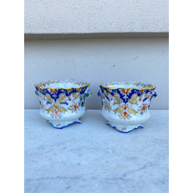 Late 19th Century 19th French Faience Caches Pots Desvres For Sale - Image 5 of 9