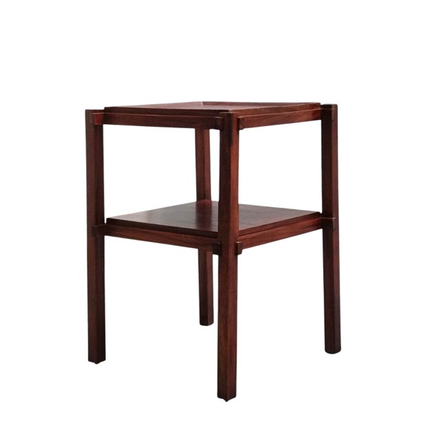 1950s Two-Tier Wooden Sade Table attributed to Carlo Scarpa, Italy, 1950s For Sale - Image 5 of 7