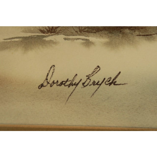 Vintage 20th C. Watercolor Landscape by Dorothy Brych For Sale - Image 11 of 13