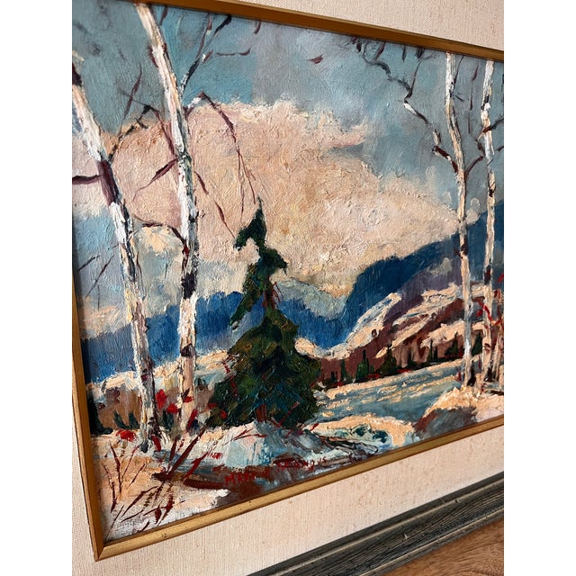 Mid 20th Century Marvin Mangus Alaskan Landscape Oil, Signed For Sale - Image 5 of 10