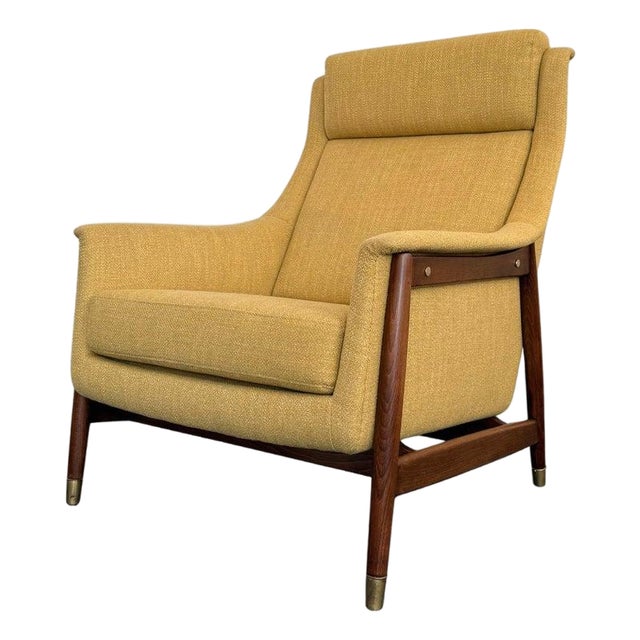 1950s Scandinavian Modern Upholstered "Scania" Armchair by Folke Ohlsson For Sale