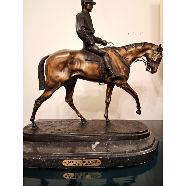 Pierre Jules Mêne Late 19th Century Bronze Statue by Pierre Jules Mene "After the Race" For Sale - Image 4 of 10