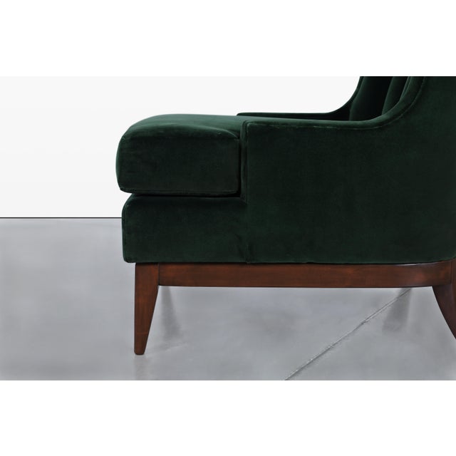 Mid-Century Modern Walnut Lounge Chairs Styled After Erwin Lambeth For Sale - Image 11 of 14