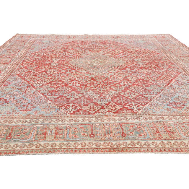 Rustic Antique Persian Joshegan Rug, 07'11 X 10'08 For Sale - Image 3 of 10