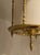 Vintage Large Brass Frosted Shade Foyer Hallway Ceiling Pendant Light For Sale - Image 4 of 6