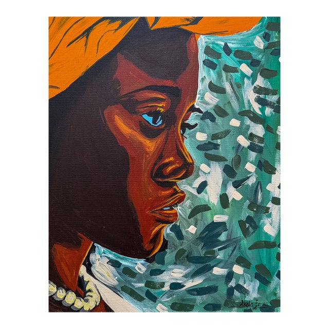Crown and Corals, Acrylic Painting on Canvas, Emmanuel Akolo (2025) For Sale