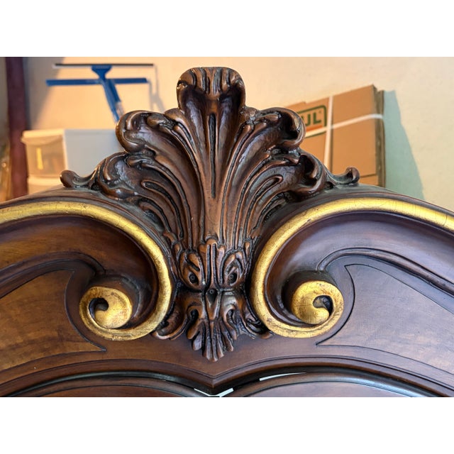 French Vintage Karges Louis XV-Style Carved Walnut China Cabinet For Sale - Image 3 of 7