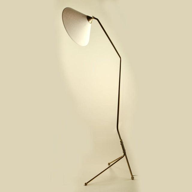 Mid-Century Modern Italian Brass Floor Lamp, 1950s For Sale - Image 3 of 11