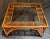 Wood Mid Century Crespi Style Glass Bamboo Coffee Table For Sale - Image 7 of 11