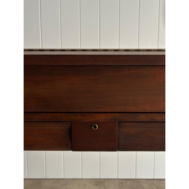Antique Early 20th Century Queen-Anne Style Mahogany Writing Desk For Sale - Image 11 of 16
