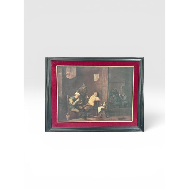 Spanish Late 19th Century Spanish Museum Copy After David Teniers the Younger – Tavern Interior Oil on Canvas, Prado Provenance For Sale - Image 3 of 9