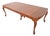 Romweber Antique Chippendale Burl Wood Extension Dining Table, Newly Refinished For Sale