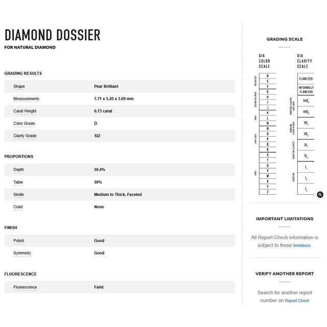 14k White Gold 1.64ctw Gia Pear Shape Halo Diamond Drop Dangle Earrings, A Pair For Sale - Image 10 of 12