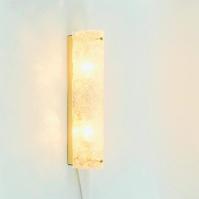 Mid-Century Modern Tubular Murano Glass Wall Lamps from Hillebrand, Germany, 1970s, Set of 2 For Sale - Image 4 of 10