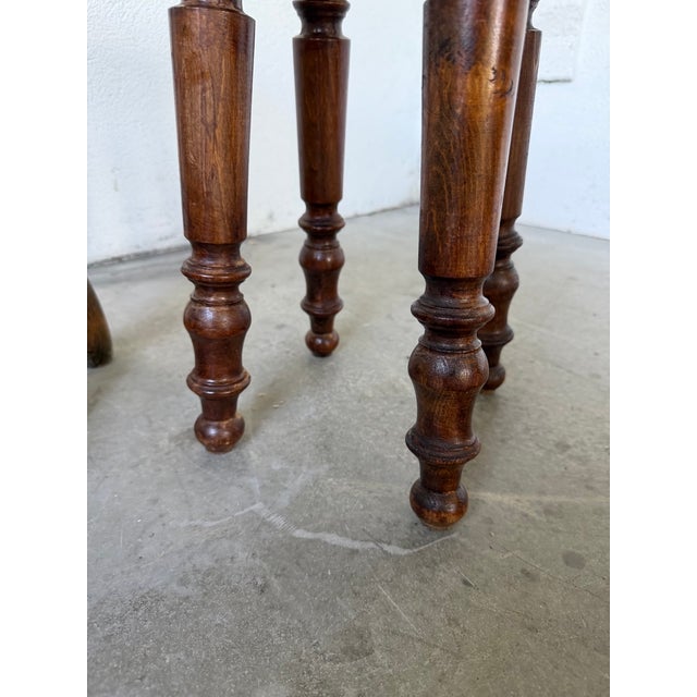 Antique Stools with Turned Legs, 1960s, Set of 2 For Sale - Image 18 of 18