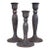 Spanish Revival Vintage Metal Candle Stick Holders - Set of 3 For Sale