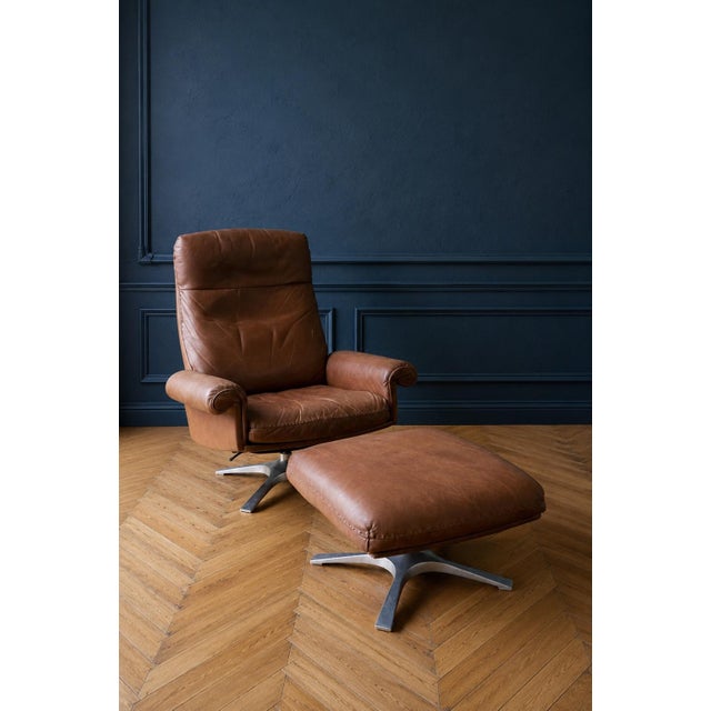 Set of Vintage DS-31 Lounge Chair and Ottoman from de Sede, 1980 For Sale - Image 6 of 6