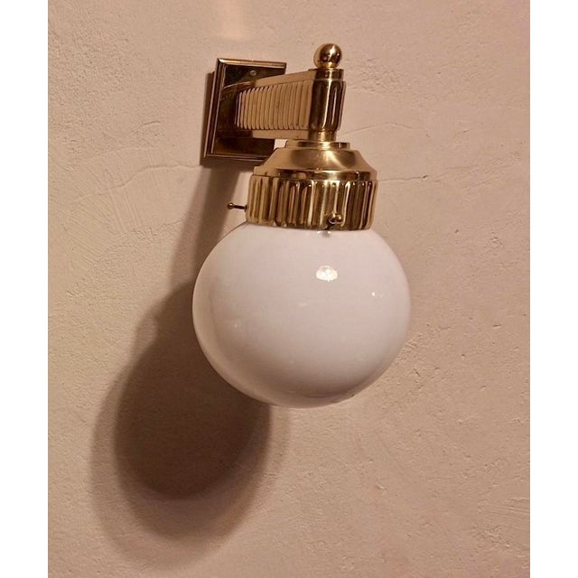Astoria Brass and Glass Wall Light by Josef Hoffmann For Sale - Image 9 of 10