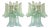 Italian Murano Glass Selle Sconces with Green Water Hue by Simoeng, Set of 2 For Sale