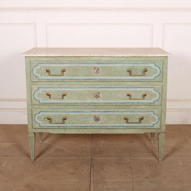 Italian Painted Commode, 19th Century For Sale - Image 4 of 13