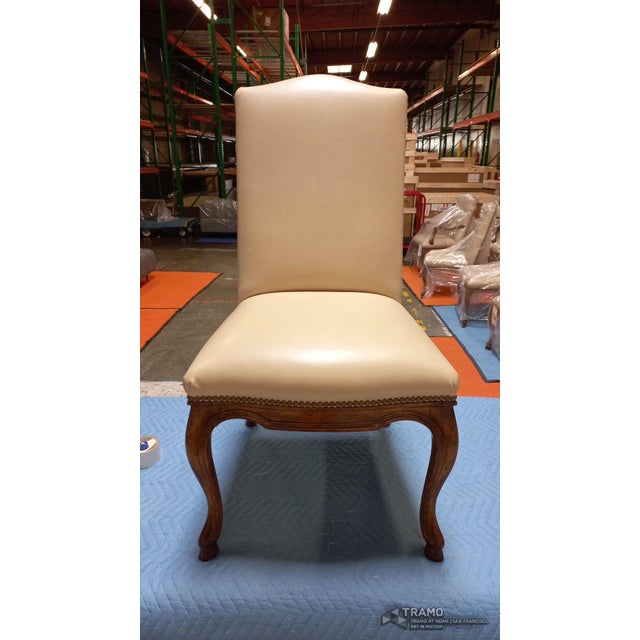 Designer Michael Taylor of San Francisco's Borsalino Dining Chairs, set of 10. 8 armless chairs, 2 arm chairs. Leather...