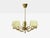 1950s Danish Modern, Chandelier, Patinated Brass, Denmark, 1950s For Sale - Image 5 of 13