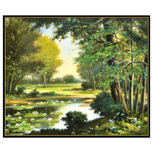 Message us to inquire about custom framing options! (Included for free with every purchase) The artwork here, "Lily Pond",...