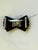 Rare Vintage 1930s Carved Black Bakelite Convertible Belt Buckle & Brooch - Martini Glass Cabochon For Sale In Seattle - Image 6 of 8