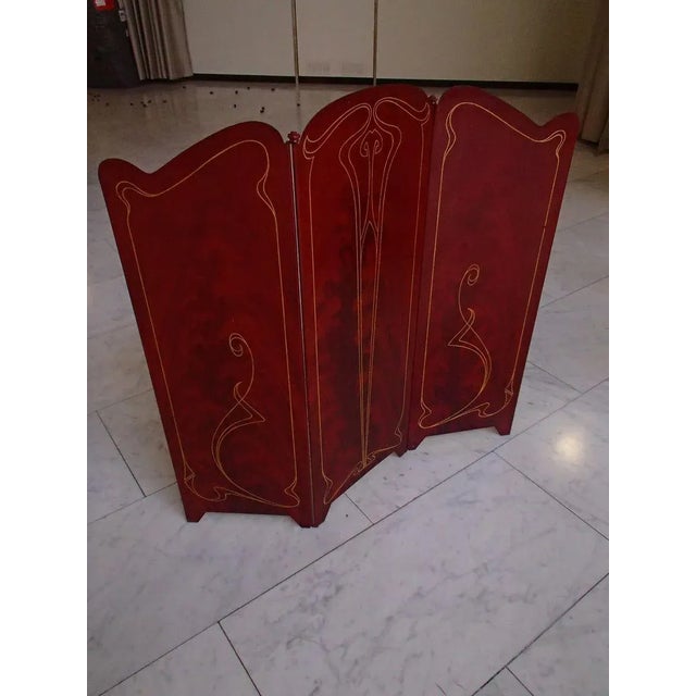 Antique Art Nouveau Partition Foldable Fireplace Cover For Sale - Image 13 of 18