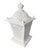 Traditional Vintage Palm Beach Regency Pier-Top Cast Stone Garden Lantern For Sale - Image 3 of 12