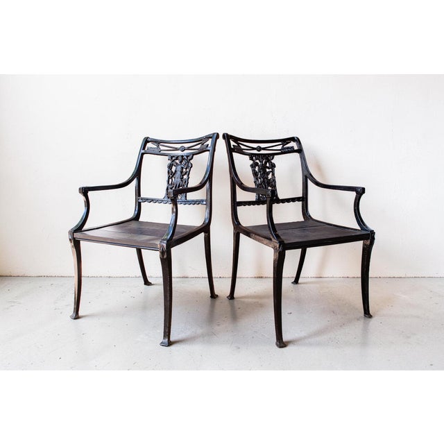Molla Diana the Huntress Powder Coated Iron Chairs — A Pair For Sale - Image 6 of 12
