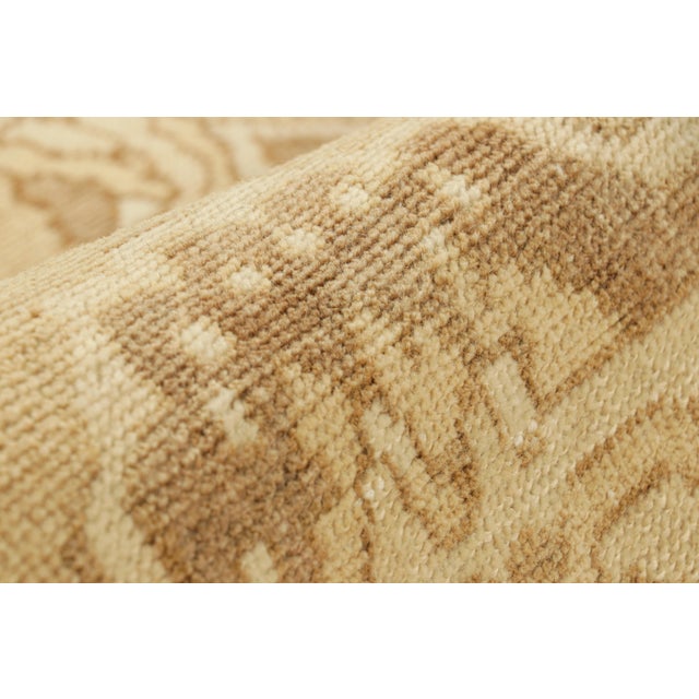 Gold Vintage Turkish Rug in Beige-Brown With Floral Medallion, From Rug & Kilim For Sale - Image 8 of 8