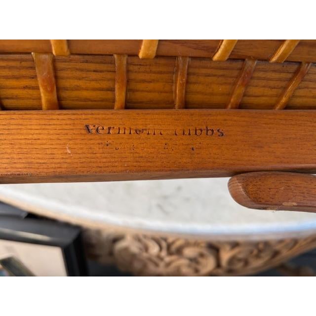 1970s Vintage Snowshoe Oak Rocking Chair by Vermont Tubbs For Sale In West Palm - Image 6 of 6