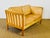 1960s Vintage Scandinavian Sofa in Beige Leather and Wood from Stouby, 1960s For Sale - Image 5 of 18
