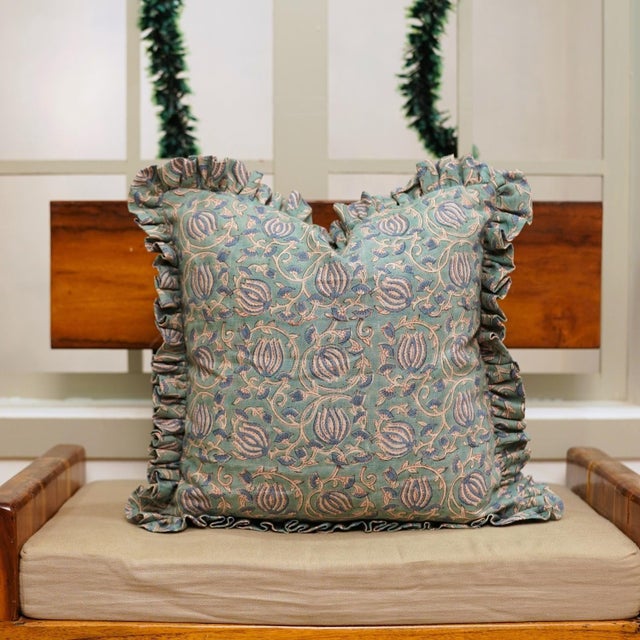 Add a touch of artistry and boho charm to your living space with the 6 Kmal Handcrafted Boho Block Print Artisan Pillow....